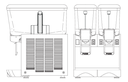 DISPENSADORA BEBIDAS  DELUXE 20 LITROS /2 TANQUES INOX UGOLINI