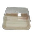 CONTENEDOR RECTANGULAR CON LOGO Y TAPA 20 X 14 X 5  LEEF